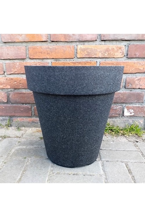 Ciepa donica z polipropylenu stoek z rantem 25398 - 38x38 cm - doniczki-poznan.pl