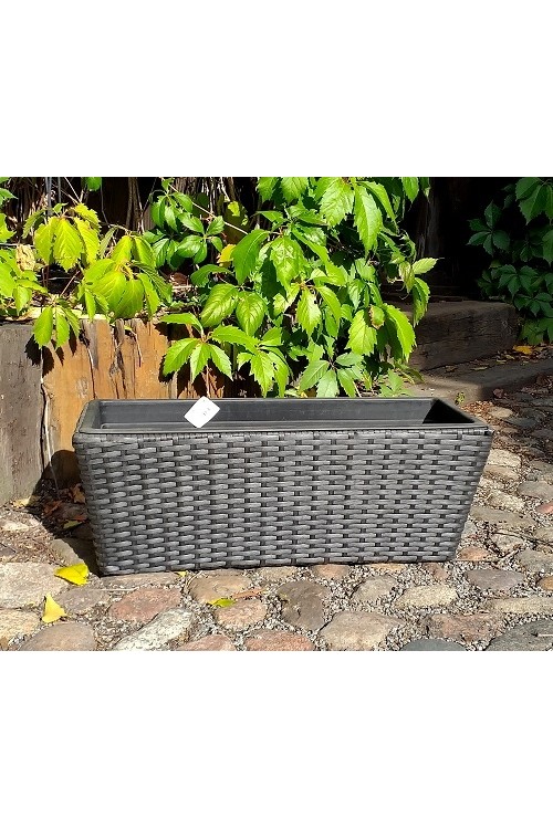 Czarna skrzynka technorattan 24824 - 50x20x20 cm - doniczki-poznan.pl