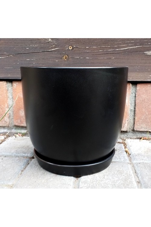 D Donica Bao klasyczna czarny mat s/2 79992613 - 19x17 cm - doniczki-poznan.pl
