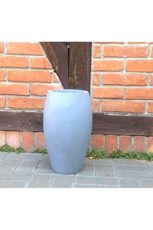 Donica DeeF betonowy wazon szary s/1 25215 - 27x45 cm - doniczki-poznan.pl