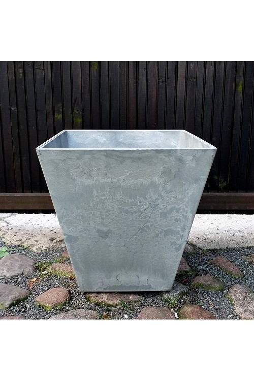 Donica kwadratowa szara Artstone Ella (c) 9775 - 35x35x35 cm - doniczki-poznan.pl
