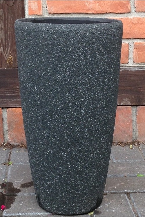 Donica okrgy wazon czarny 9556 - rednica 40 cm