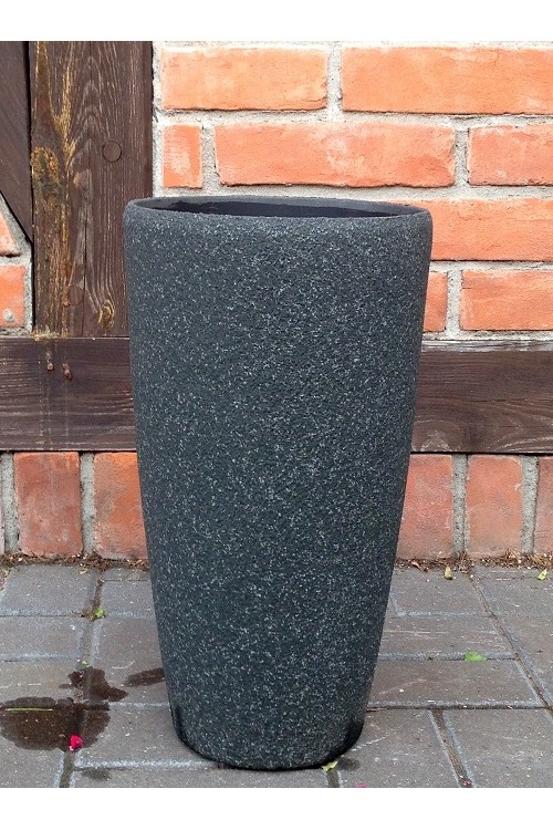 Donica okrgy wazon czarny 9557 - rednica 32 cm - doniczki-poznan.pl