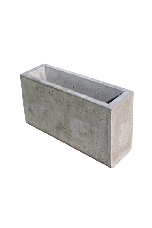 Donica cianka szara beton architektoniczny 145004 - 60x22x40 cm - doniczki-poznan.pl