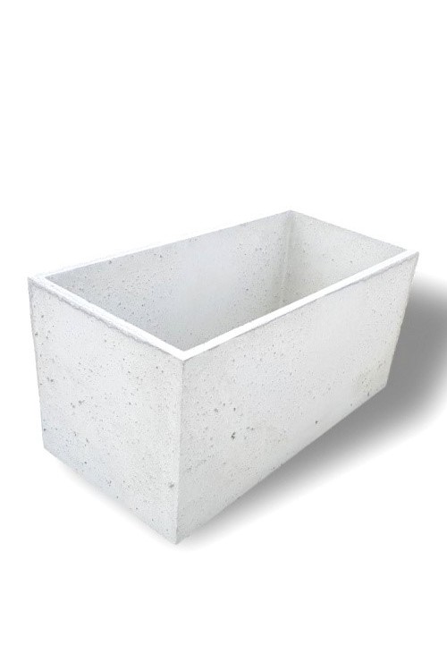 Donica skrzynia biaa beton architektoniczny 145010 - 90x45x45 cm