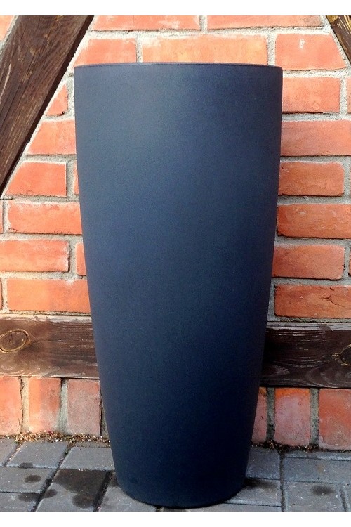 Donica woska wazon wysoki antracyt matowy 520036 - 43x90 cm - doniczki-poznan.pl