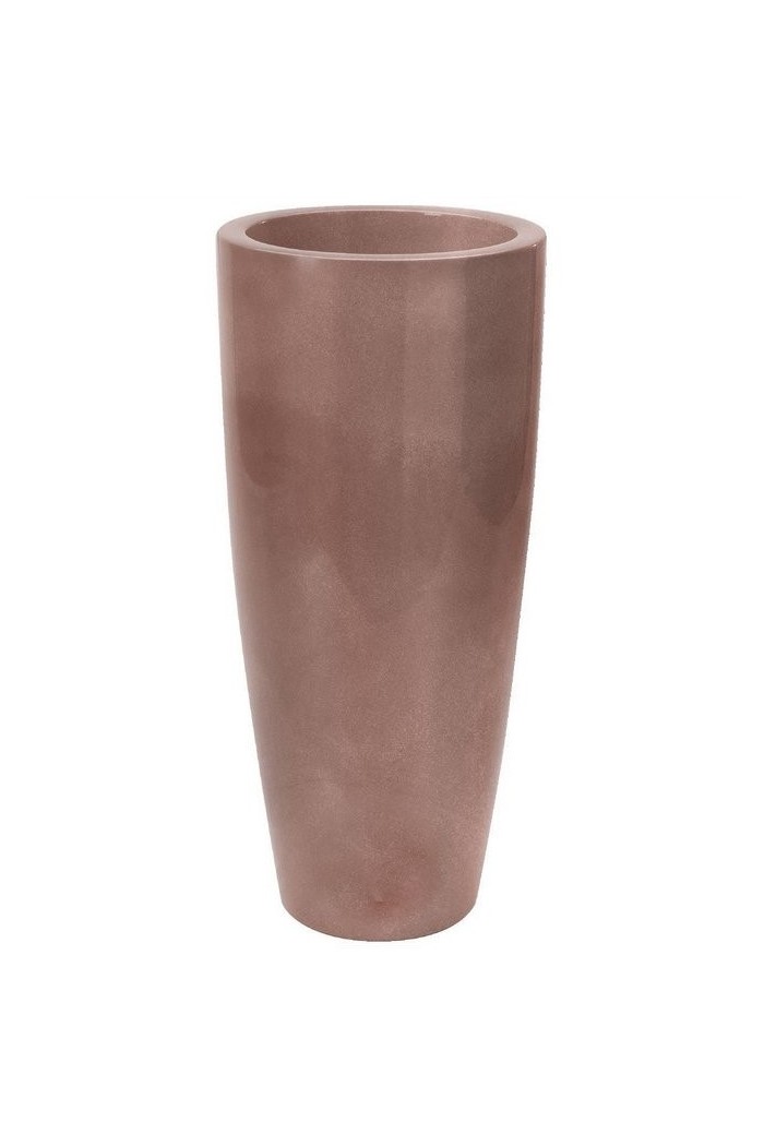 Donica woska wazon wysoki taupe z poyskiem 520038 - 33x70 cm - doniczki-poznan.pl