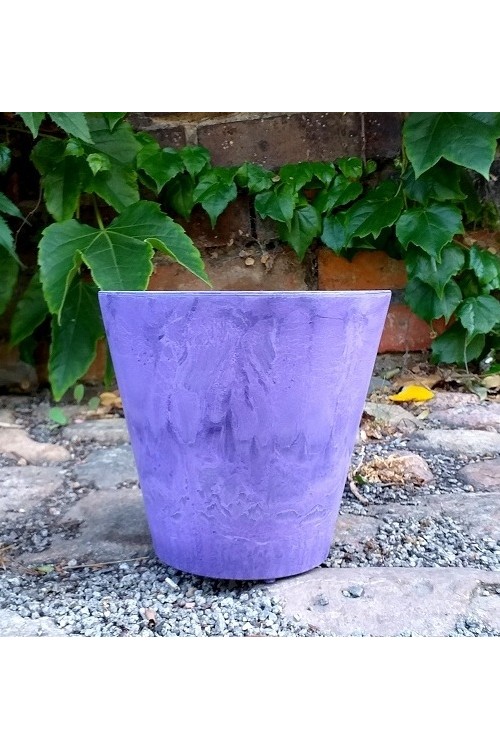 Doniczka Artstone Claire okrga fioletowa 9880 - 17x15 cm - doniczki-poznan.pl