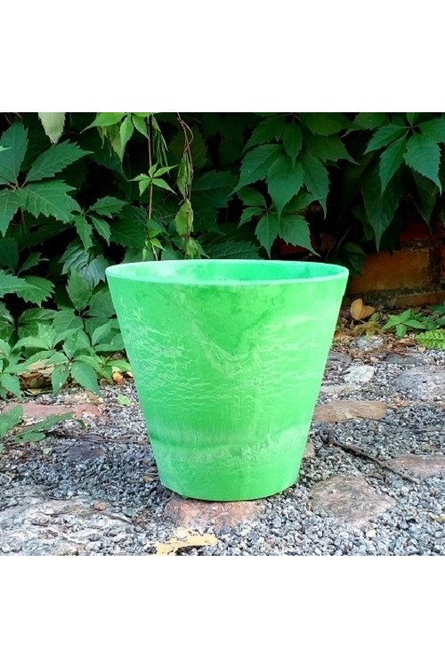 Doniczka Artstone Claire okrga limonkowa 9887 - 17x15 cm - doniczki-poznan.pl