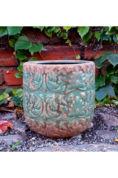 Doniczka Azur ornament s/2 128041 - 18,5x17,5 cm - doniczki-poznan.pl