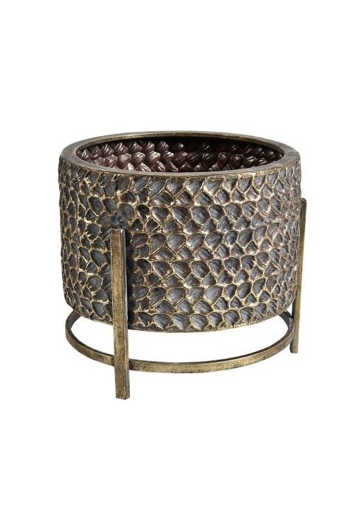Doniczka Gold line metal na nkach s/1 138380