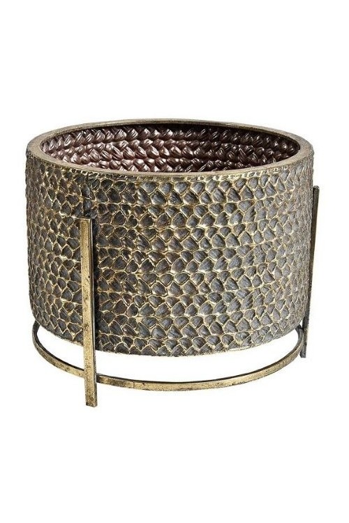 Doniczka Gold line metal na nkach s/3 138382