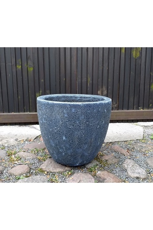 MC Donica Pompei Vulcano egg niebieska  s/1 79992525 - 30x26 cm - doniczki-poznan.pl