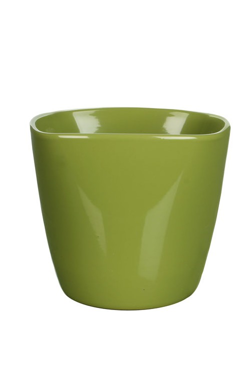 Osonka ceramiczna w kolorze zielonym s/3 7431 - rednica 21 cm - doniczki-poznan.pl
