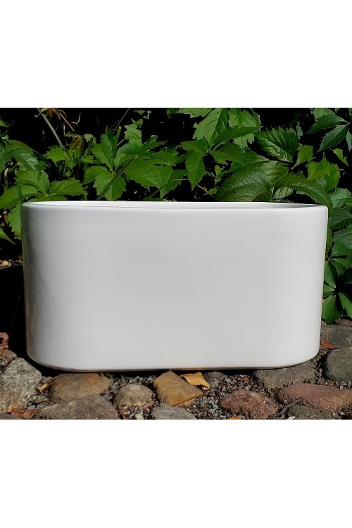 Poduna osonka ceramiczna biaa s/2 7911 - 32x16x16 cm - doniczki-poznan.pl